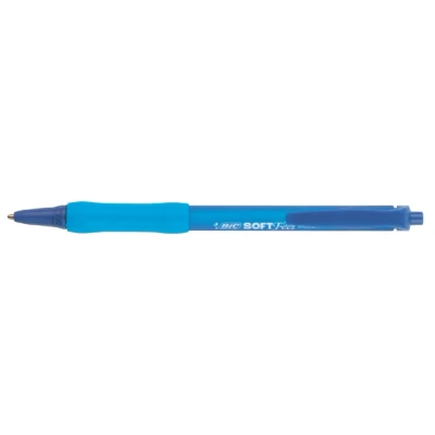 Afbeelding van 12x Balpen Bic Soft Feel Clic Grip blauw medium