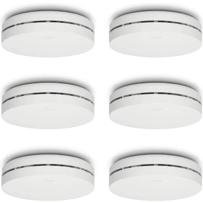 Afbeelding van Alecto SA300 6x Compacte design rookmelder met 10 jaar batterij, 6 pack, wit White