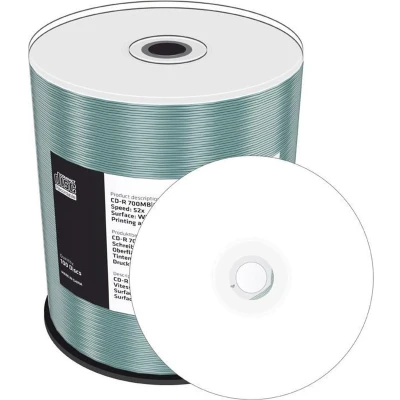 Afbeelding van CD R 700MB80min 52x speed, inkjet fullsurface printable, Cake 100