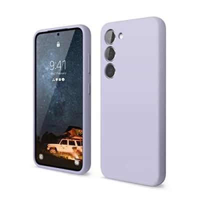 Afbeelding van elago Vloeibaar Siliconen Case Compatibel met Samsung Melkweg S23 Hoesje, Premiesilicone, Volledige Lichaamsbescherming 4 Laag Schokbestendige, Anti kras Zachte Microvezelvoering (Lavendel)