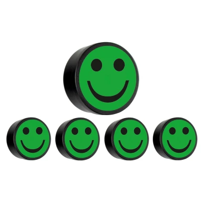 Afbeelding van Magneet smiley 35mm groen