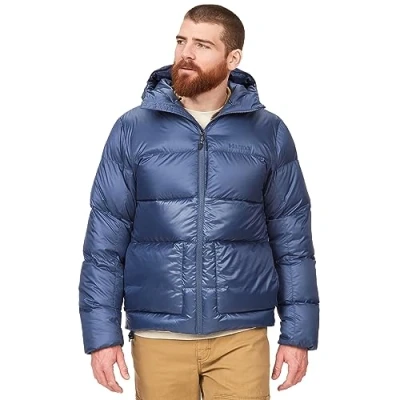 Afbeelding van Marmot Heren Guides Down Hoody, Licht donsjack, warme winterjas, waterafstotende gevoerde jas, winddicht jack, opvouwbare outdoorjas met capuchon, Storm, S