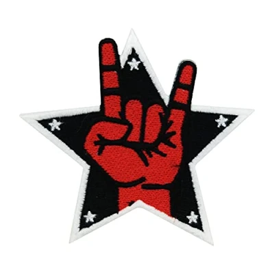 Afbeelding van Finally Home Rock ster patches om op te strijken muziek patch, strijkpatches, patches,