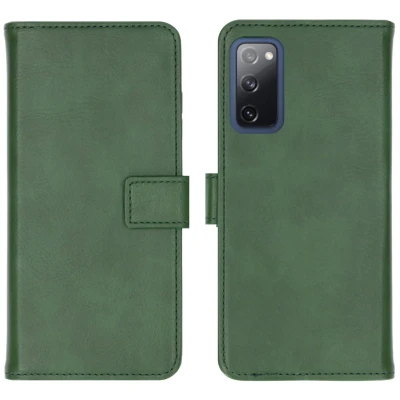 Afbeelding van Samsung Galaxy S20 FE Hoesje Kunstleder iMoshion Bookcase Groen Telefoonhoesje