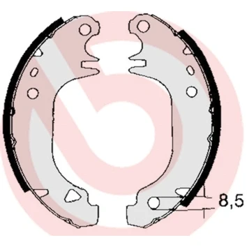 Afbeelding van Brembo Remschoen set S 61 535