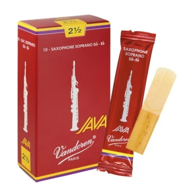 Afbeelding van Vandoren Sopraan Saxofoon Java Red Rieten 10 Stuks Verpakking Dikte 2.5