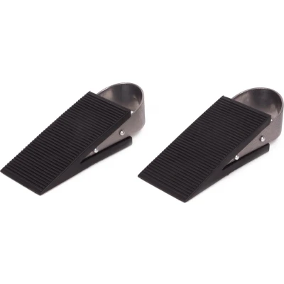 Afbeelding van Benson Deurstopper 13 x 5 3 cm Rubber met RVS 2 stuks