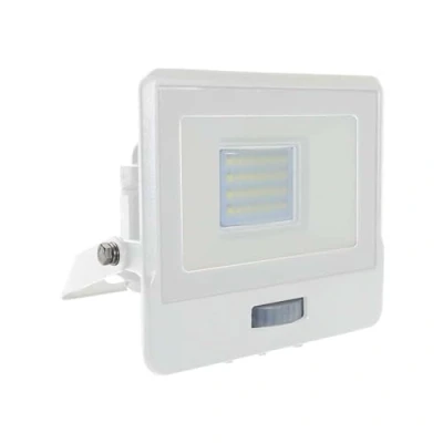 Afbeelding van V TAC VT 128S W LED Schijnwerpers met PIR Sensor Samsung IP65 Wit 20W 1510 Lumen 6500K 5 Jaar