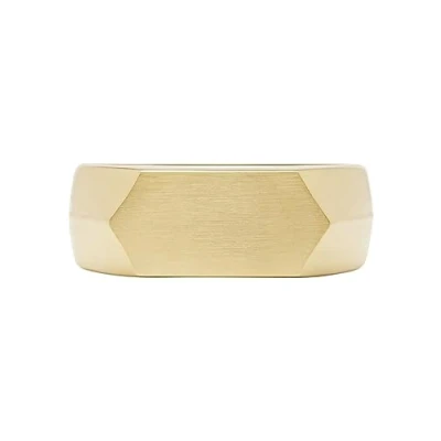 Afbeelding van Fossil heren zegelring JF045597109 in de kleur Goud, maat: US 11 = 20,6 mm