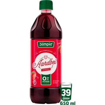 Afbeelding van Slimpie Aardbei siroop 0% suiker