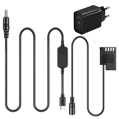 Afbeelding van PD kabel USB C + DMW DCC12 BLF19 BLF19E koppeling DC Batterij Factice voor Lumix DMC G9 GH5s GH5 GH3 GH4