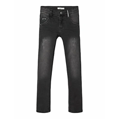 Afbeelding van NAME IT jongens nittrap Skinny Dnm Pant Nmt Noos jeans, Grey (Dark Denim), 110 cm