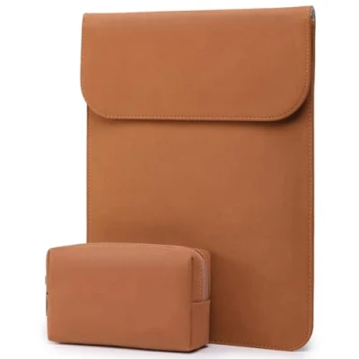 Afbeelding van HYZUO 13 Inch Laptop Hoes Sleeve Laptophoes Laptoptas Compatibel met MacBook Air M1 2018 2021/MacBook Pro 2016 2021/iPad 12,9 2021/Dell XPS 13/Surface X 7 6 5 4 3, Bruin