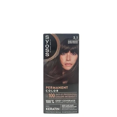 Afbeelding van Syoss Permanent Coloration Haarverf, 3.1, donkerbruin, 115 ml