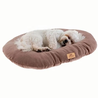 Afbeelding van Ferplast Klein hondenbed RELAX MICROFLEECE 55, zacht en wasbaar kussen voor kleine honden katten, taupe