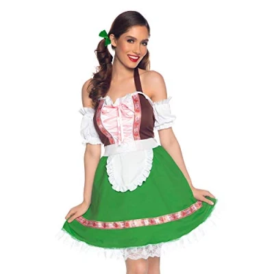 Afbeelding van Wonderland Boeren Tirol &amp; Oktoberfest Kostuum Diana Dartele Duitse Dirndl Vrouw Groen Large Bierfeest Verkleedkleding