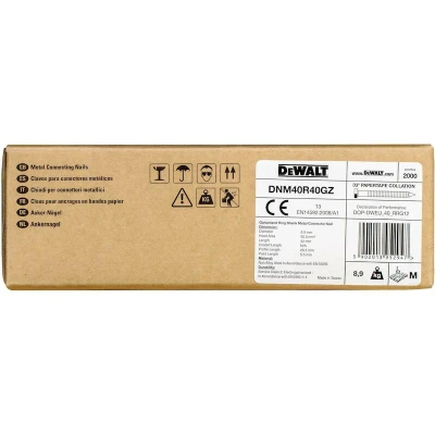 Afbeelding van DeWalt Accessoires Batankernagels 4.04 40 Geringd Gegalvaniseerd 2m DNM40R40GZ