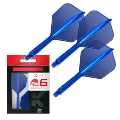 Afbeelding van TARGET K FLEX BLUE NO6 DART FLIGHTS INTERMEDIATE