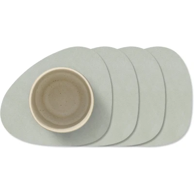 Afbeelding van Onderzetter Lind DNA Glass Mat Curve Nupo Metallic (Set van 4)