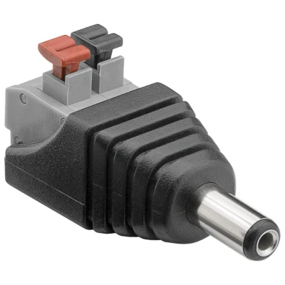 Afbeelding van Goobay Terminal Block 2 pins &gt; DC stekker (5,50 x 2,10 mm) push down klembevestiging