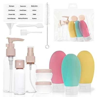 Afbeelding van MyGadget Reisaccessoires [14 stuks.] Hervulbare flessen/containers voor cosmetica en vloeistoffen Vliegtuig Goedgekeurd Lege Flight Essentials Bagage