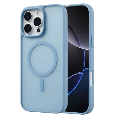Afbeelding van Apple iPhone 16 Pro Max MagSafe Hoesje Kunststof imoshion Hardcase/Backcover Lichtblauw Telefoonhoesje