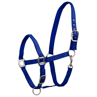 Afbeelding van Waldhausen Perlon Satin Halster Donkerblauw Cob
