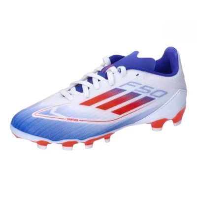 Afbeelding van adidas Performance F50 League MG Voetbalschoenen met kunststof noppen, Heren, Maat: 44 2/3, Footwear white/solar red/lucid blue Textiel/ synthetisch