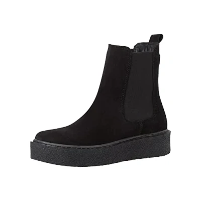 Afbeelding van Marco Tozzi Dames 2 26853 29 leren laars gevoerd mode laarzen, zwart, 38 EU