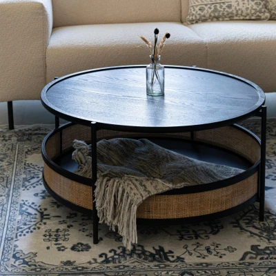 Afbeelding van Maison Bobby Salontafel Makoto Zwart