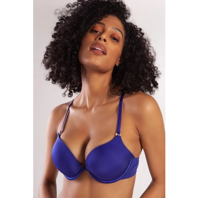 Afbeelding van Garland Dames Lingerie Voorgevormde Push up beugel Racerback BH (171 036) Maat 75B SAXE BLAUW