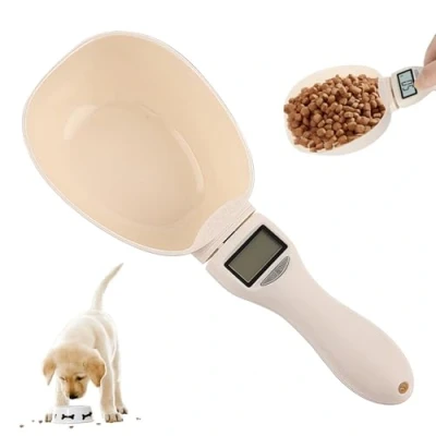 Afbeelding van digitale lepelweegschaal, nauwkeurig op 1 g: 800 g, keukenweegschaal met lcd display, maatlepel, afneembare weeglepel voor specerijen, meel, vloeistof, hondenvoer, levensmidden,