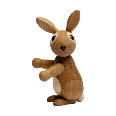 Afbeelding van Spring Copenhagen Bounce konijn decoratie 9,5 cm Eik