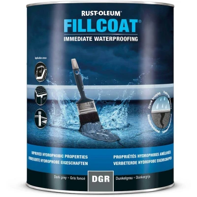 Afbeelding van Mathys fillcoat waterproofing 1 liter, donkergrijs, blik