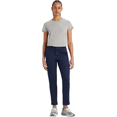 Afbeelding van Dockers Weekend Regular Slim Ankle Fit Chino Broek Blauw 32 / Extra Long Vrouw