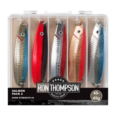 Afbeelding van Ron Thompson Salmon Pack 2 Inc. Box 9cm (40 45g) Pilker
