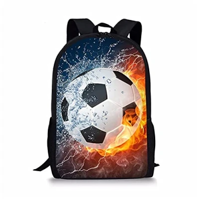 Afbeelding van Showudesigns Voetbalrugzak voor jongens rugzak schooltassen meisjes voetbal boekentas met flessenhouder sterke tieners rugzakken, Kleur 2, Eén maat, Bagage Set