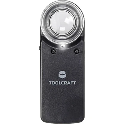 Afbeelding van TOOLCRAFT 1303080 Vergrootglas Met LED verlichting Vergrotingsfactor: 15 x Lensgrootte: (Ø) 20 mm