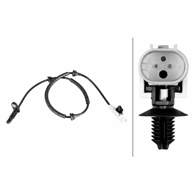 Afbeelding van HELLA 6PU 358 216 401 ABS Sensor Met verbindingsstuk Geluidsensor 2 polig 752mm LAND ROVER: Range Rover Velar (L560) 2.0 P300 Si4 4x4