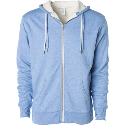Afbeelding van Independent Unisex Sherpa Lined Zip Hooded Jacket NP352 Sky Heather/Natural