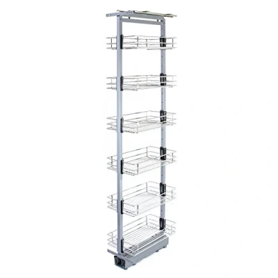 Afbeelding van KuKoo Uittrekbare Keuken Kast Zachte Langzame Sluiting (SoftClose) Uitschuifbare opslagruimte 46cm D x 190220cm H In hoogte verstelbaar