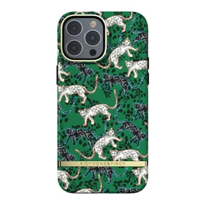 Afbeelding van Richmond &amp; Finch Green Leopard hoesje voor iPhone 13 Pro Max Groen