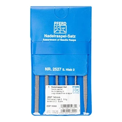 Afbeelding van PFERD Precisie ribbelraspset, 8 delig, type 720 P, rasplift 0, 190 mm, 12707202, geschikt voor grove raspwerkzaamheden, moeilijk bereikbare plaatsen, grijs, 140 2527