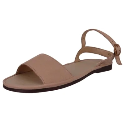 Afbeelding van El Naturalista N5693 Tulp platte sandalen voor dames, Crème, 41 EU