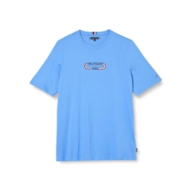 Afbeelding van Tommy Hilfiger Track Graphic TEE Tshirt print, Heren, Maat: XXL, Blue spell