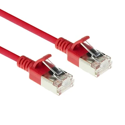 Afbeelding van ACT DC7510 LSZH U/FTP CAT6A Datacenter Slimline Patchkabel Snagless RJ45 Connectoren Rood 10 meter