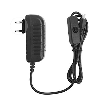 Afbeelding van Voedingsadapter voor, 15W 5V 3A Voeding met Schakelknop Geïntegreerde Micro USB adapter, voor 3B+/3B/2B(EU)