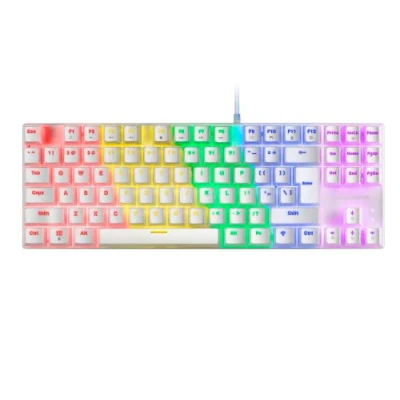 Afbeelding van Mars Gaming MK80 Wit, Mechanisch Toetsenbord TKL FRGB, Antighosting, Switch Mechanische Red, US Taal