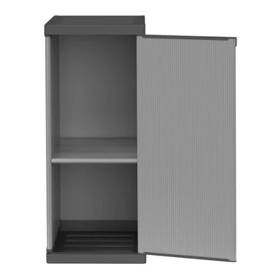 Afbeelding van mongardi W2016 kast laag 1 deur, polyvinylchloride, zwart, grijs, eenheidsmaat