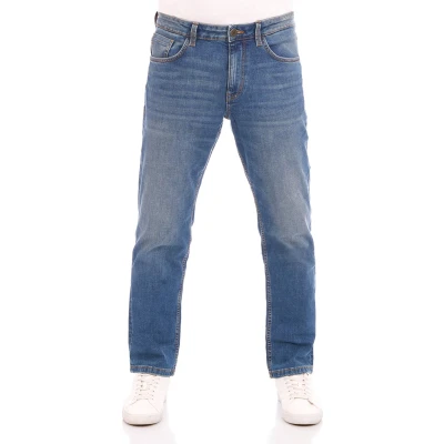 Afbeelding van TOM Tailor Marvin Straight leg jeans, Heren, Maat: 33x36, Clean mid stone blue denim